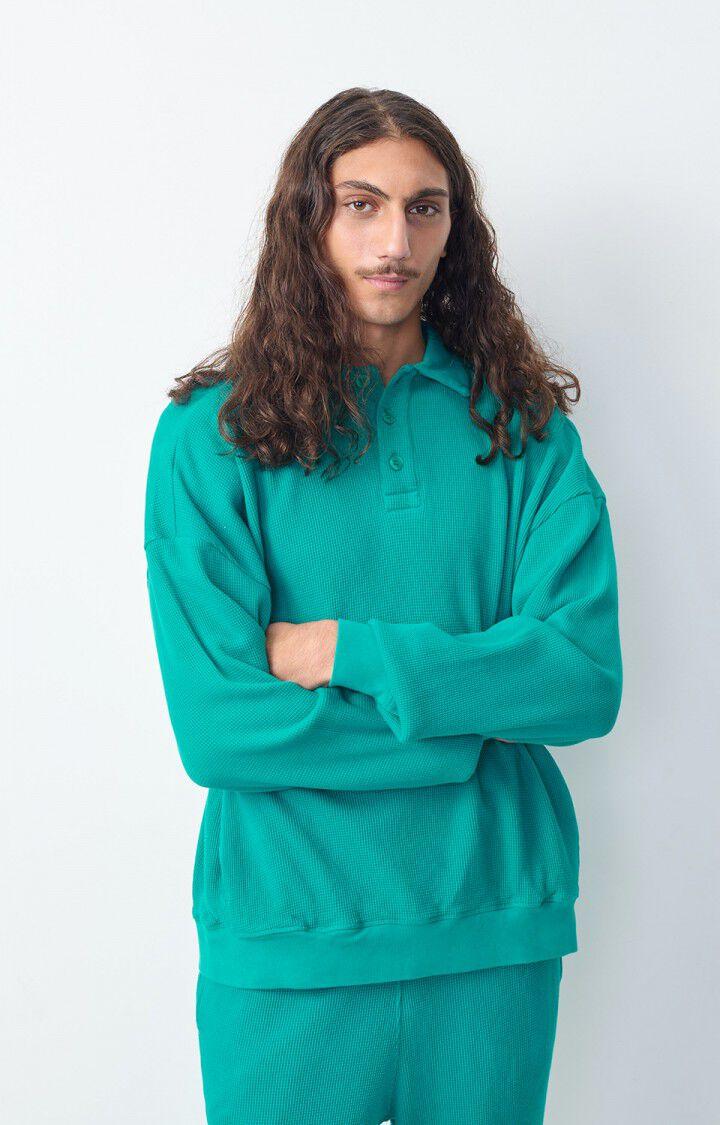 american vintage Sweat homme Ryvy - BLEU CANARD 60 Manches longues Bleu - H24