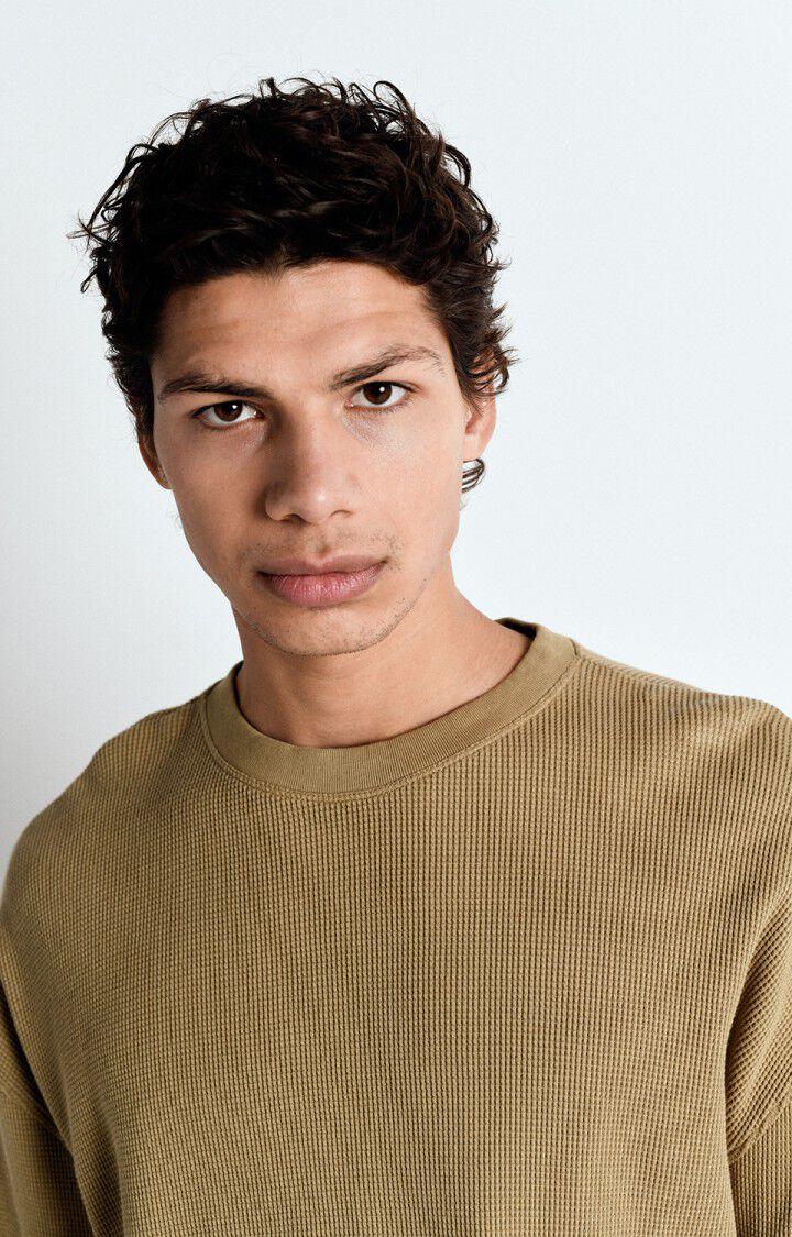 American Vintage Sweat Homme Ryvy - BOULGOUR 60 Manches Longues Beige - E25