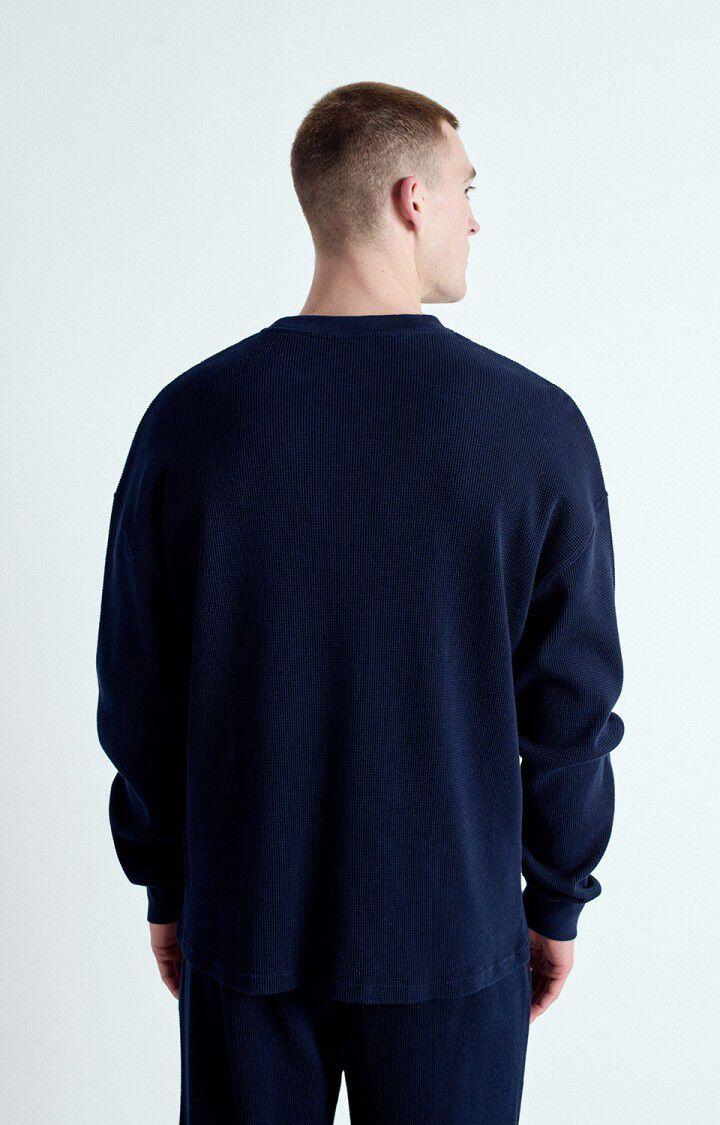American Vintage Sweat Homme Ryvy - NAVY 60 Manches Longues Bleu - E25