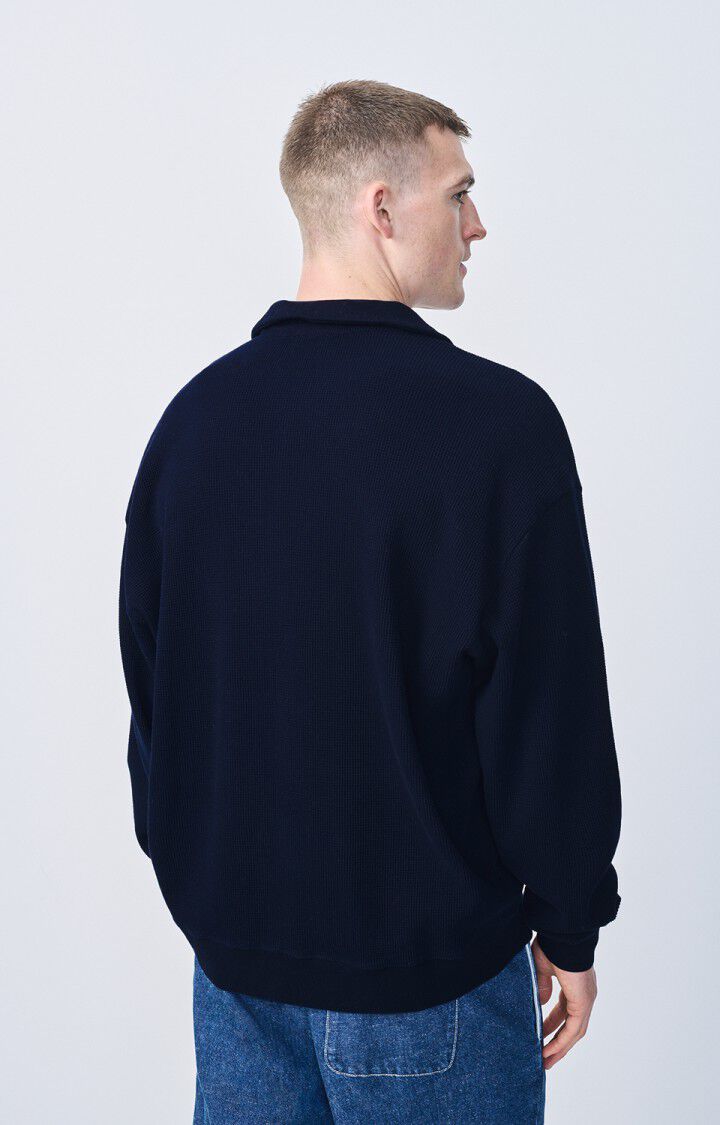 American Vintage Sweat Homme Ryvy - NAVY 60 Manches Longues Bleu - H24