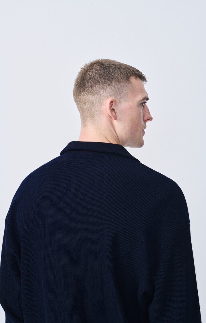 American Vintage Sweat Homme Ryvy - NAVY 60 Manches Longues Bleu - H24
