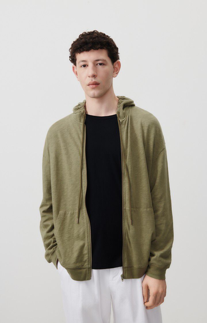 american vintage Sweat homme Sonoma - ARTICHAUT VINTAGE 58 Manches longues Vert - E24