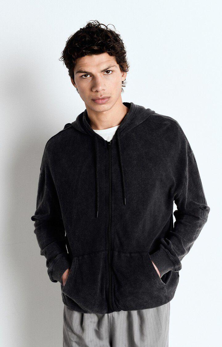 american vintage Sweat homme Sonoma - CARBONE VINTAGE 58 Manches longues Noir - E25