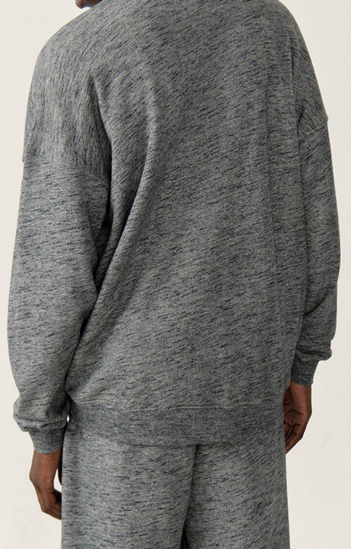 American Vintage Sweat Homme Sowabay - ANTHRACITE CHINE Manches Longues Gris - H22