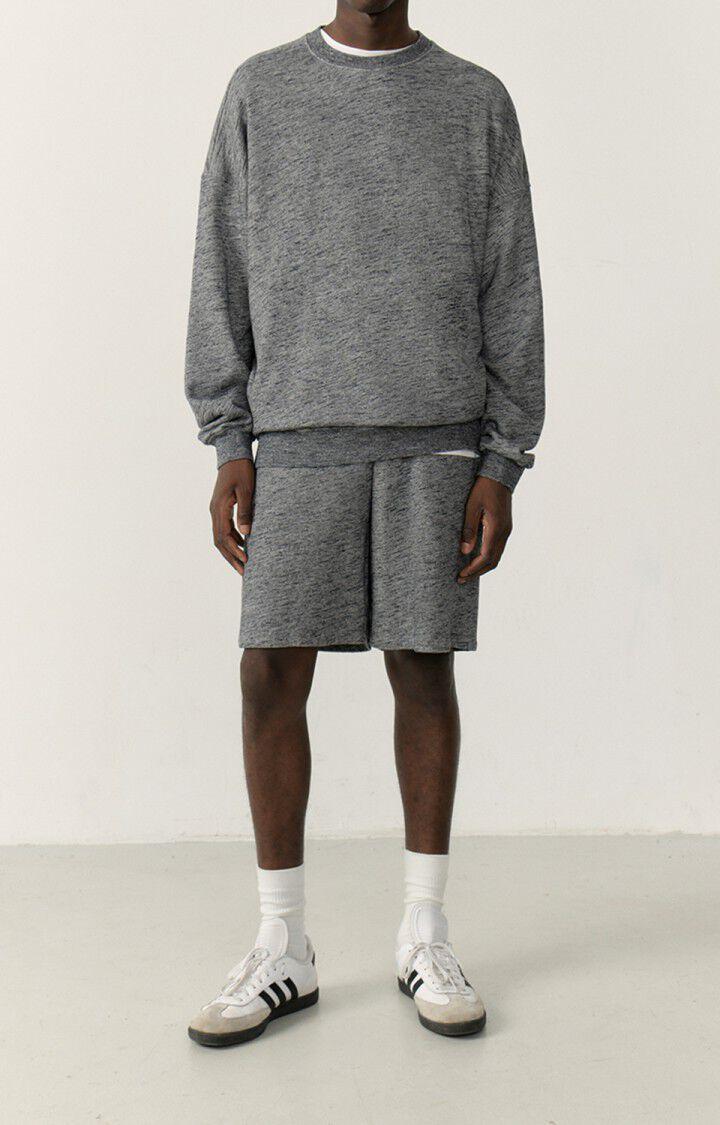 American Vintage Sweat Homme Sowabay - ANTHRACITE CHINE Manches Longues Gris - H22