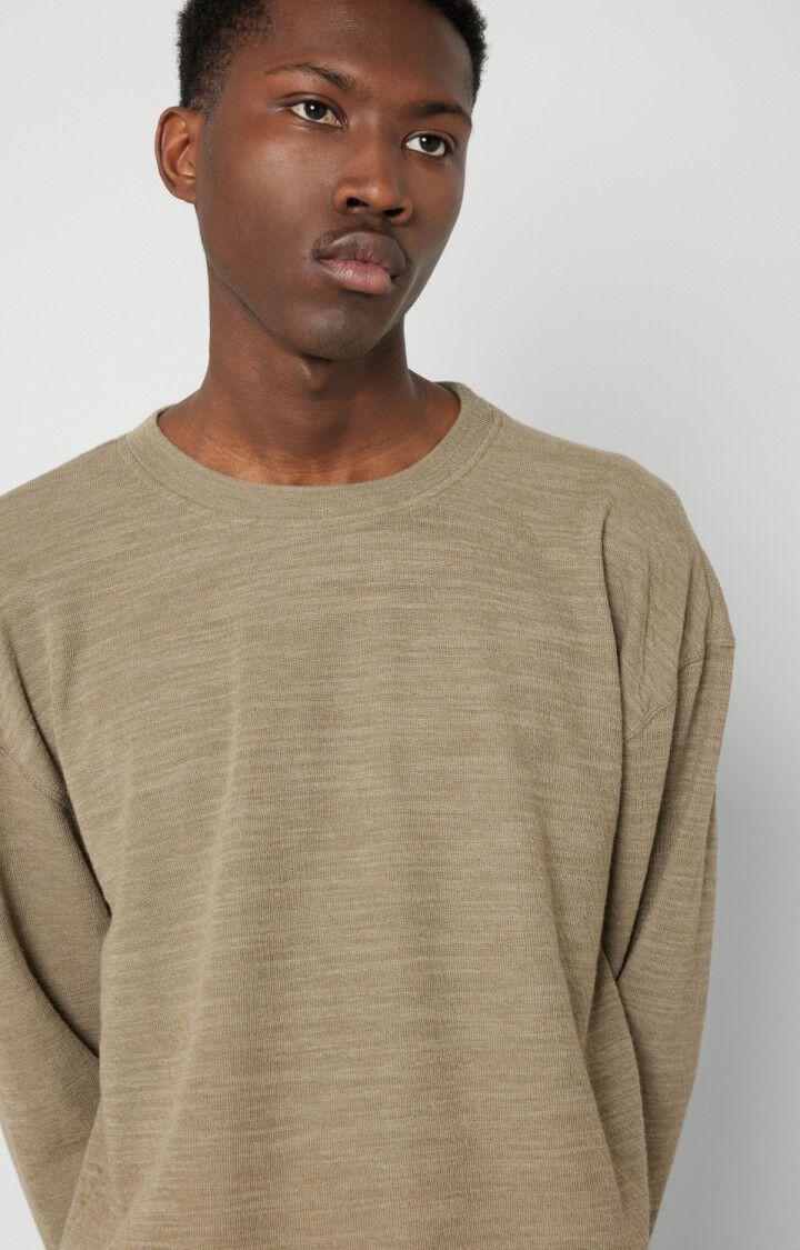 American Vintage Sweat Homme Tefoo - KAKI CHINE Manches Longues Vert - H21
