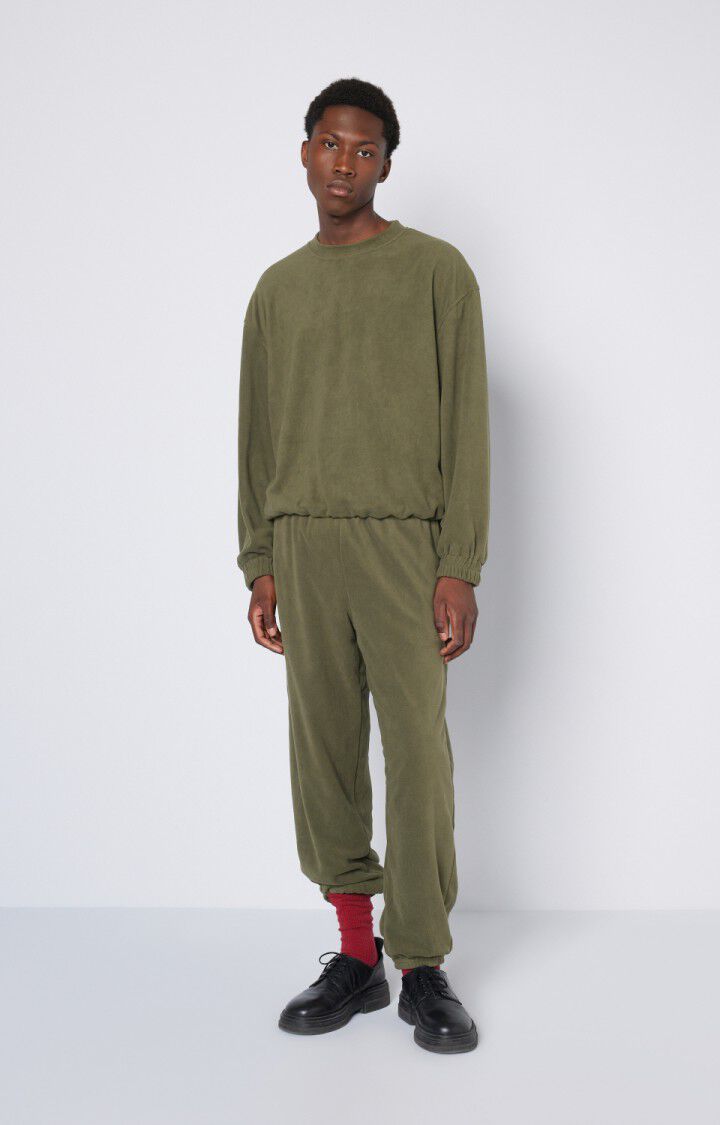 American Vintage Sweat Homme Ubybay - EPICEA 58 Manches Longues Vert - E23