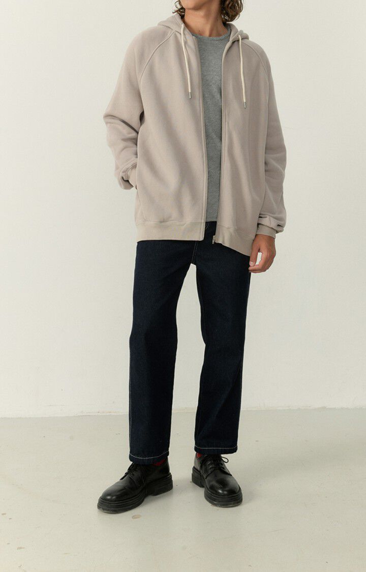 American Vintage Sweat Homme Uticity - TAUPE VINTAGE Manches Longues Marron - H22