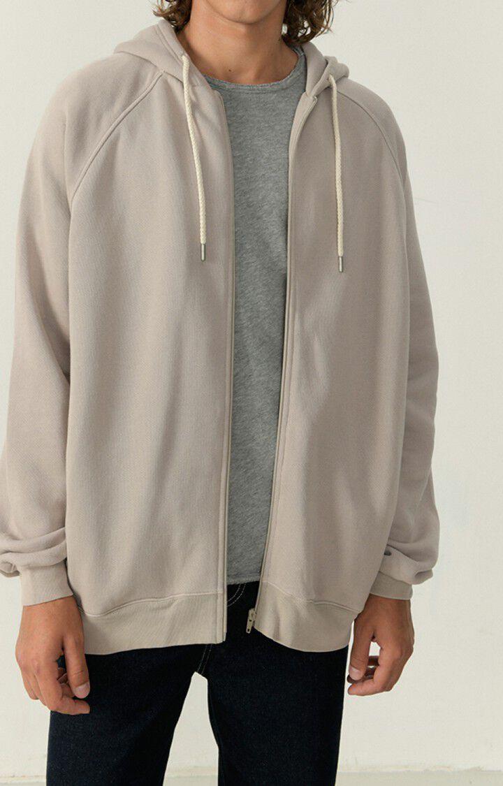 american vintage Sweat homme Uticity - TAUPE VINTAGE Manches longues Marron - H22