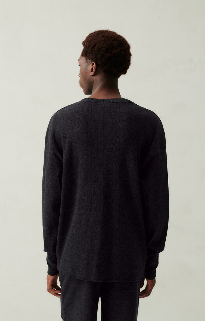 American Vintage Sweat Homme Wifibay - ANTHRACITE CHINE 62 Manches Longues Gris - E24