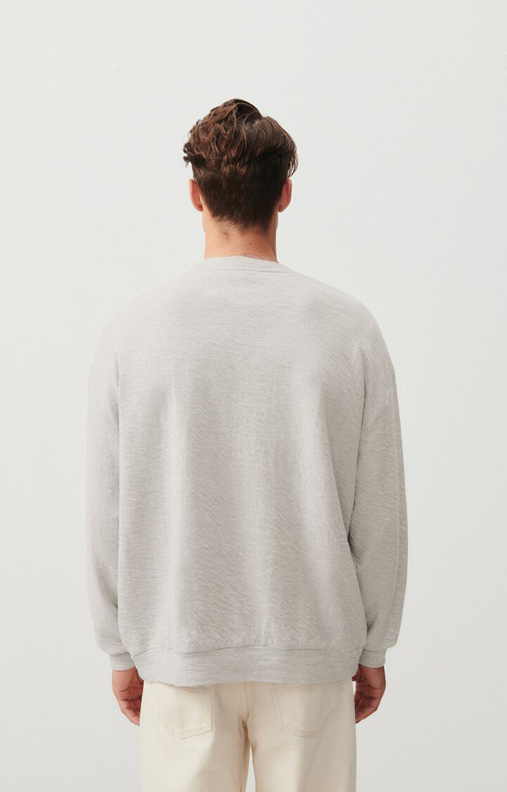 American Vintage Sweat Homme Yatcastle - GRIS CHINE 56 Manches Longues Gris - E24