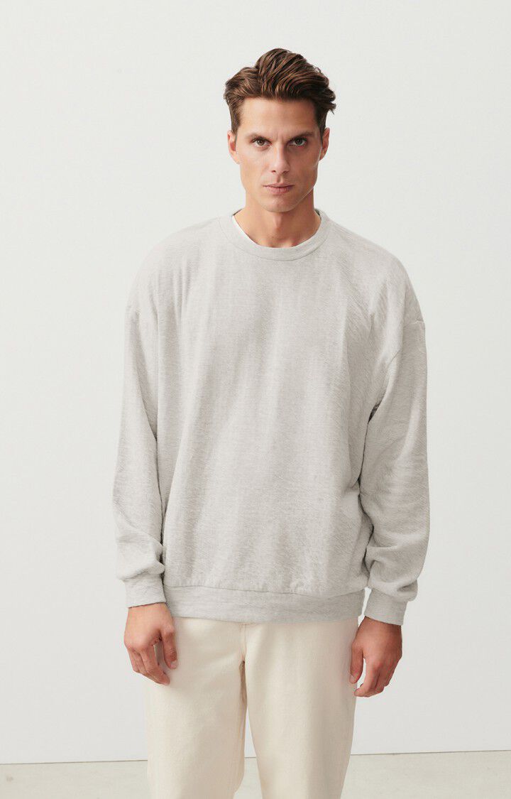 american vintage Sweat homme Yatcastle - GRIS CHINE 56 Manches longues Gris - E24