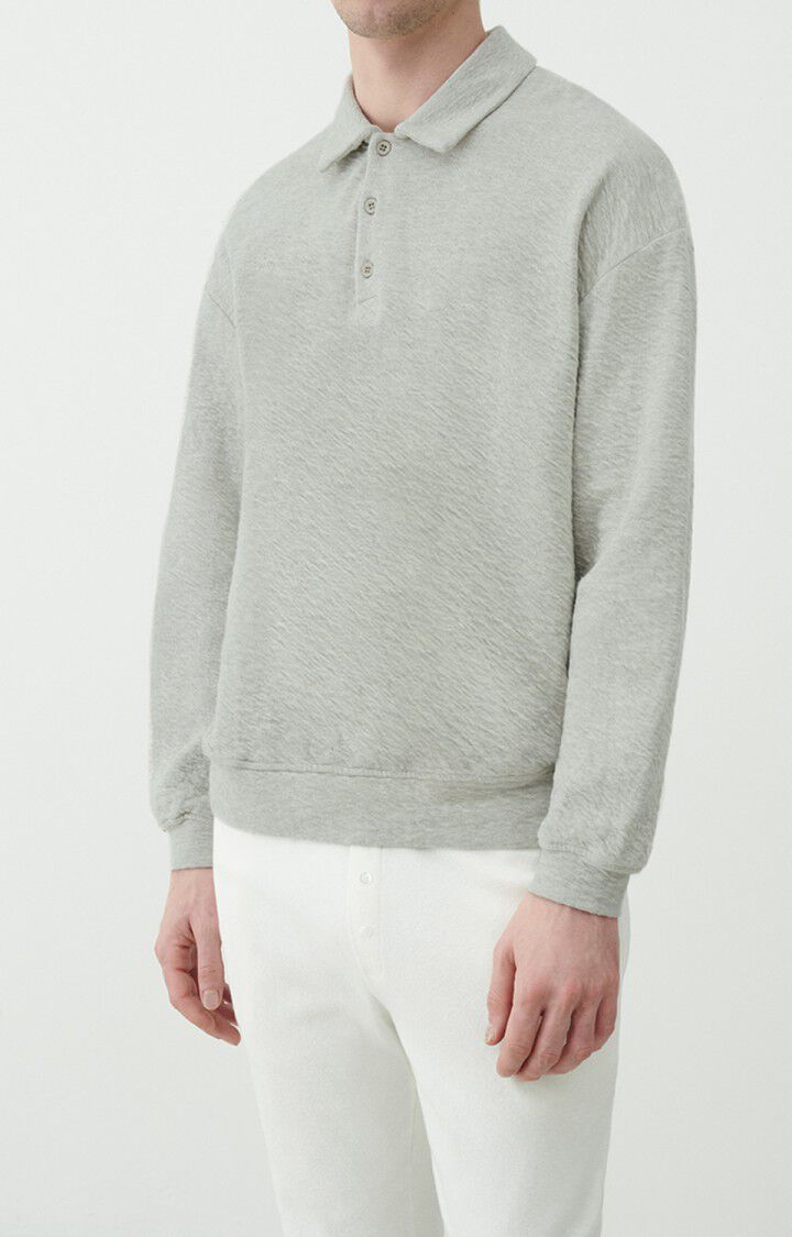 american vintage Sweat homme Yatcastle - GRIS CHINE Gris - E22