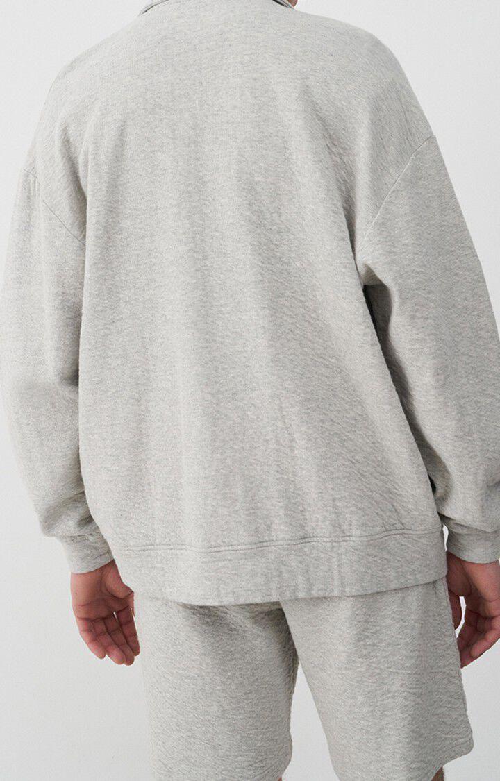 American Vintage Sweat Homme Yatcastle - GRIS CHINE Manches Longues Gris - E22