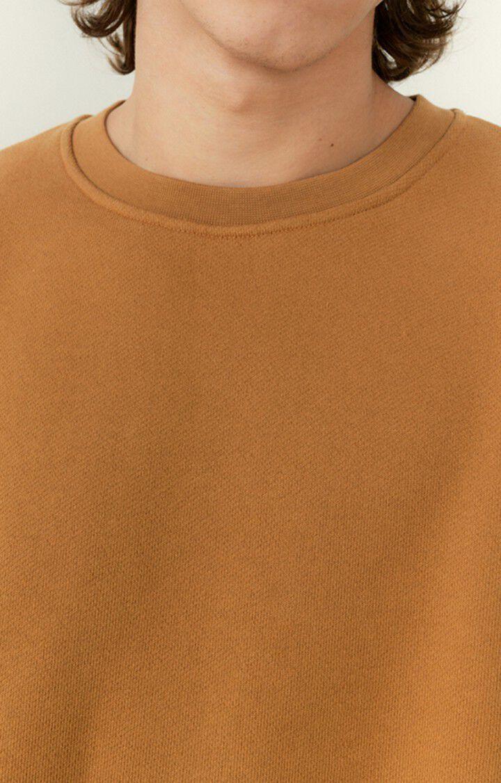American Vintage Sweat Homme Yuncastle - ANTILOPE Manches Longues Marron - H22