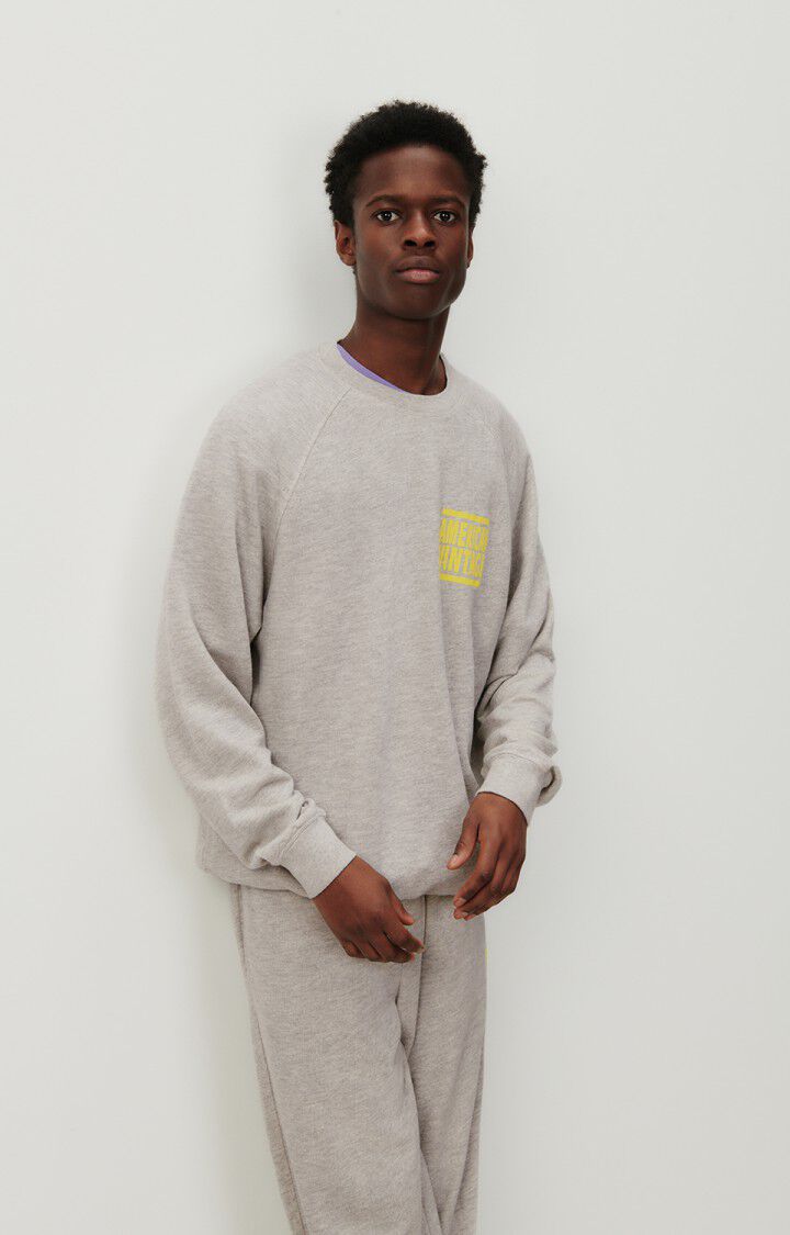 american vintage Sweat homme Zofbay - GRIS CHINE 78 Manches longues Gris - E25