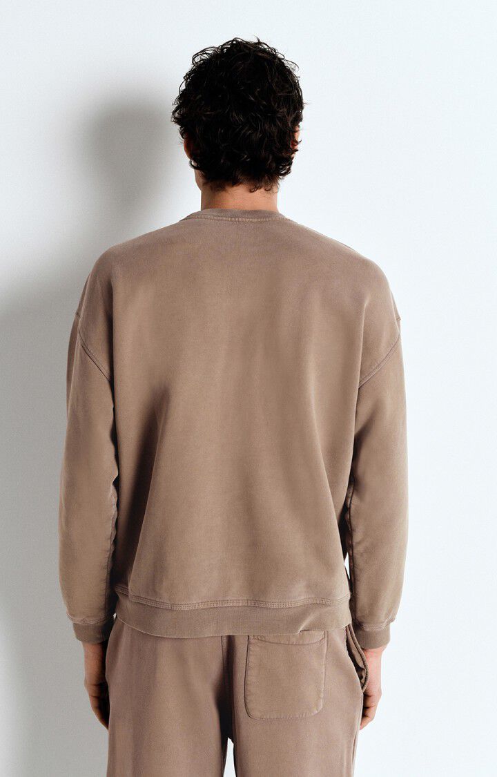 American Vintage Sweat Homme Zoky - BELETTE VINTAGE 57 Manches Longues Marron - H24
