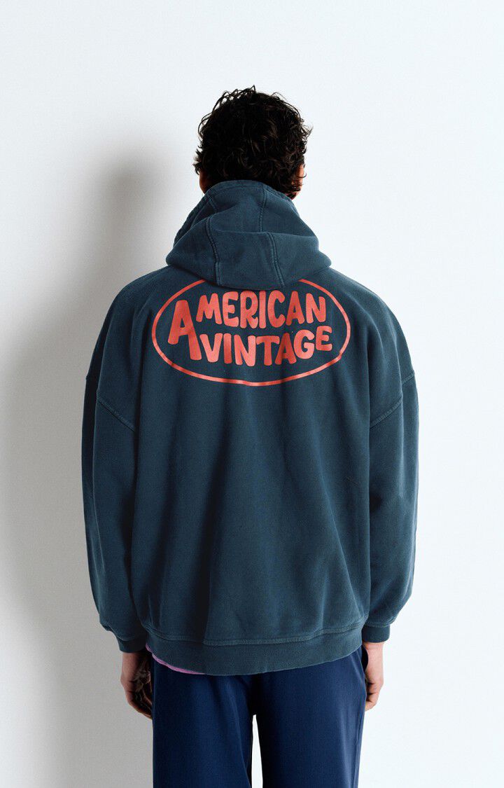 American Vintage Sweat Homme Zoky - COSMOS VINTAGE 52 Manches Longues Bleu - E25