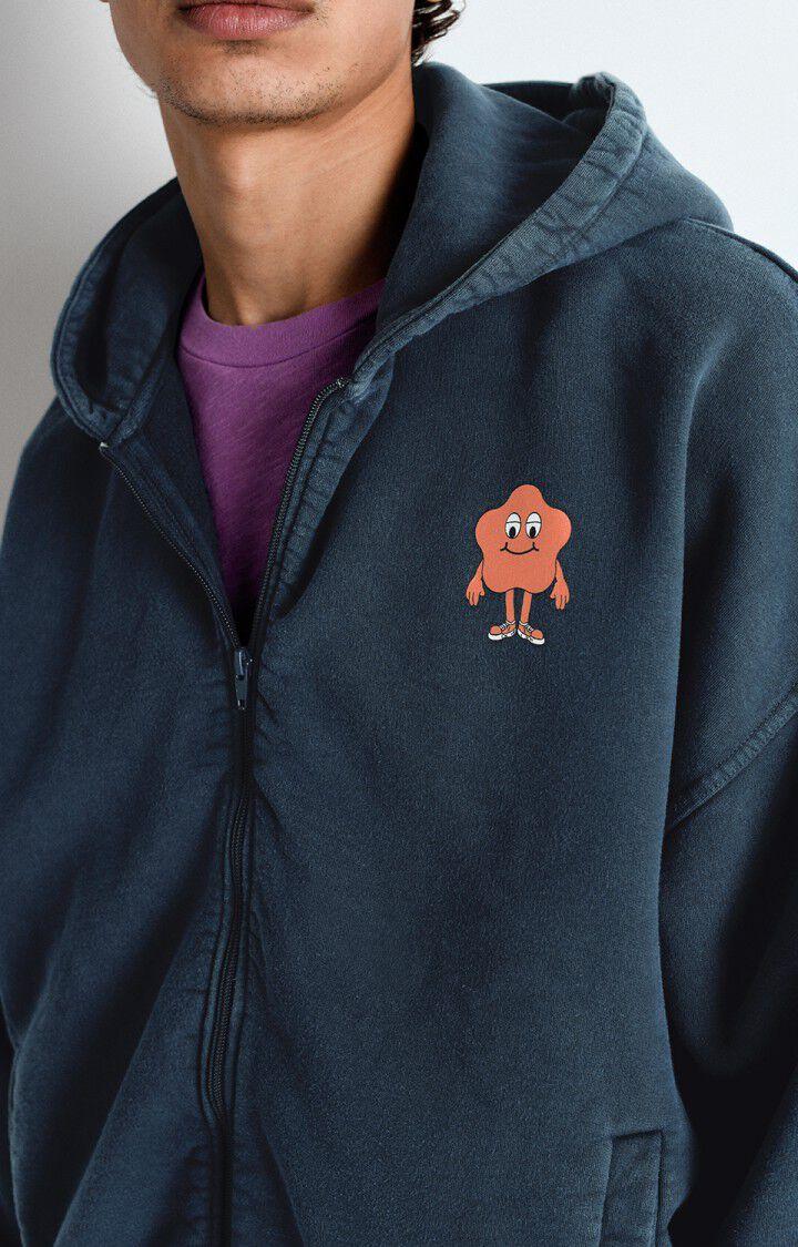 American Vintage Sweat Homme Zoky - COSMOS VINTAGE 52 Manches Longues Bleu - E25