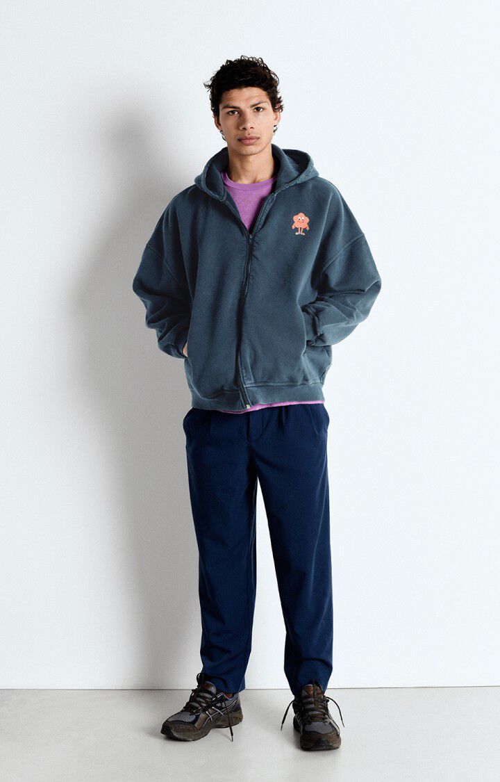 American Vintage Sweat Homme Zoky - COSMOS VINTAGE 52 Manches Longues Bleu - E25