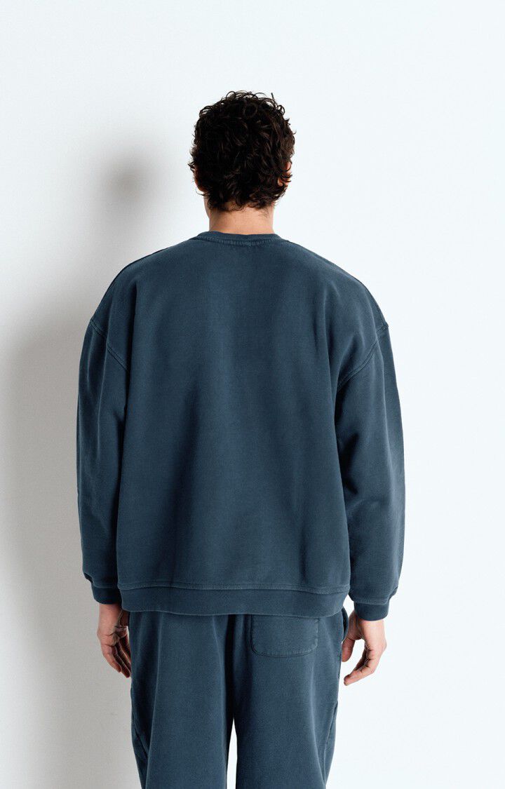 American Vintage Sweat Homme Zoky - COSMOS VINTAGE 57 Manches Longues Bleu - E25