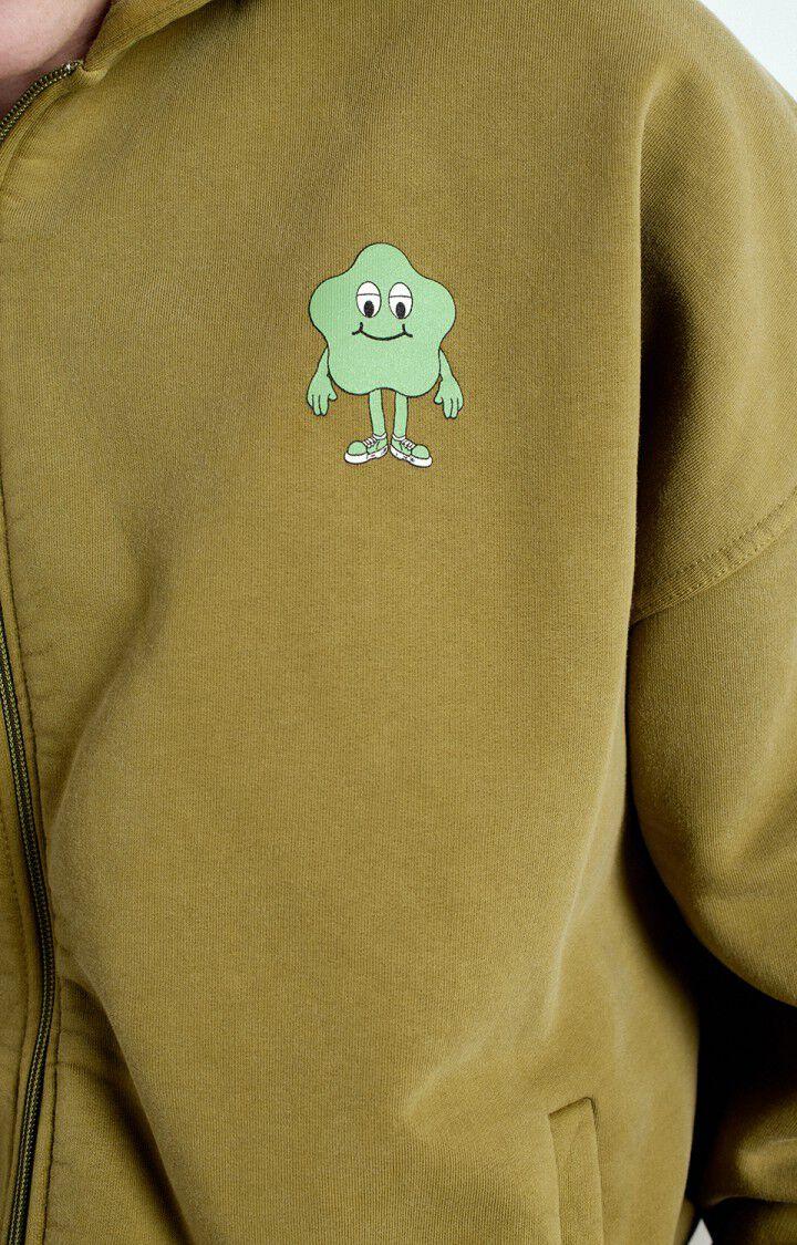 American Vintage Sweat Homme Zoky - JUNGLE VINTAGE 52 Manches Longues Vert - E25