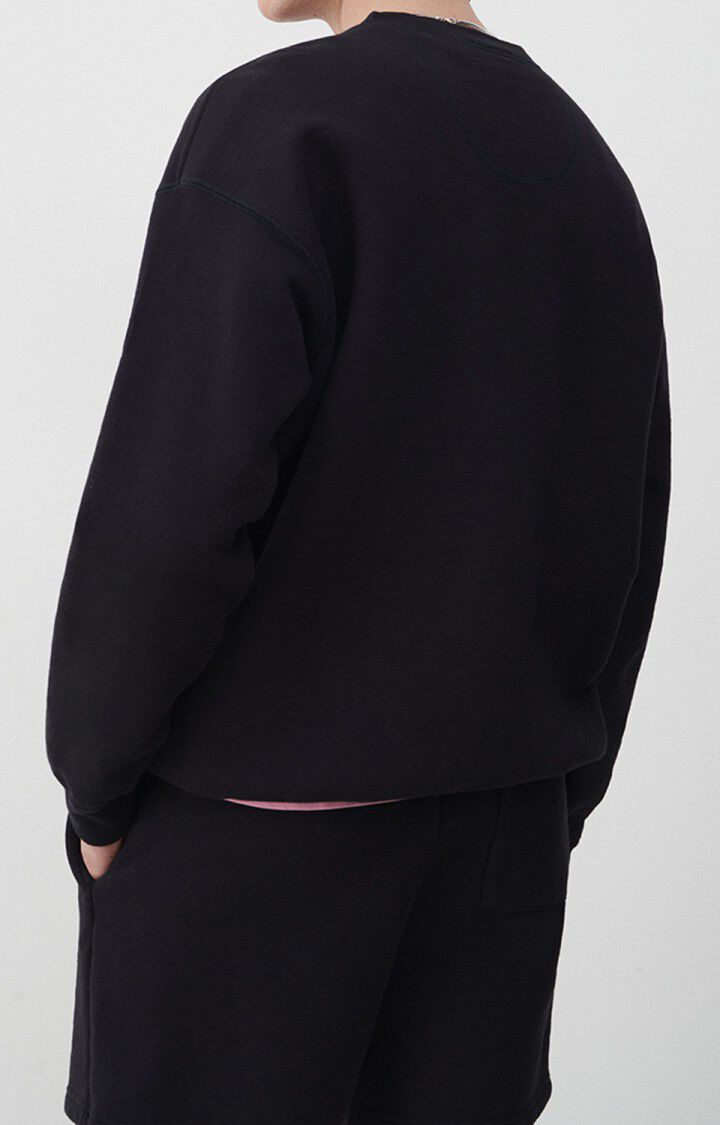American Vintage Sweat Homme Zutabay - CARBONE Manches Longues Noir - E22