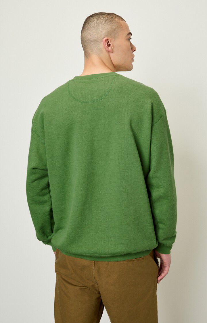 American Vintage Sweat Homme Zutabay - JUNGLE Manches Longues Vert - E22