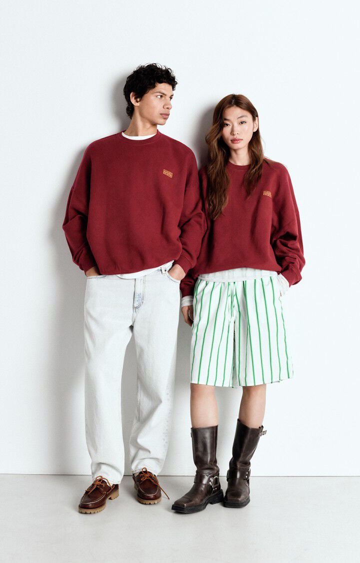 american vintage Sweat mixte Izubird - Lunar year 2025 - CASSIS Rouge - E25