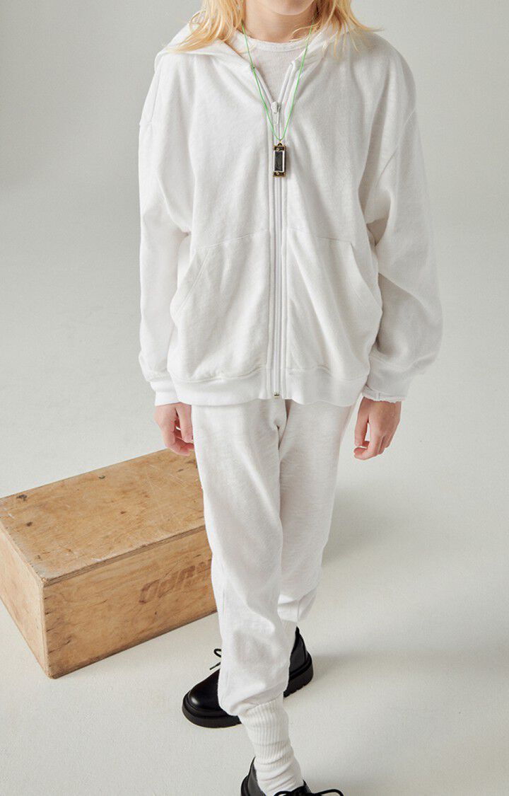 american vintage Sweat zippé enfant Sonoma - BLANC 34 Manches longues Blanc - E23
