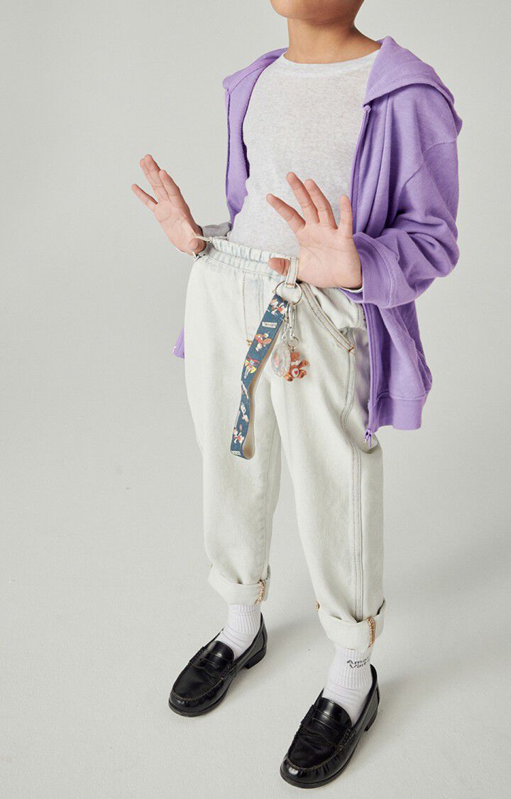 American Vintage Sweat Zippé Enfant Sonoma - VIOLETTE VINTAGE 34 Manches Longues Violet - E23