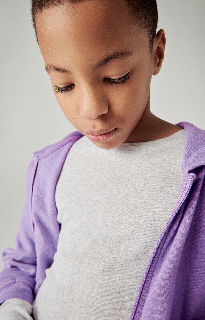 American Vintage Sweat Zippé Enfant Sonoma - VIOLETTE VINTAGE 34 Manches Longues Violet - E23B