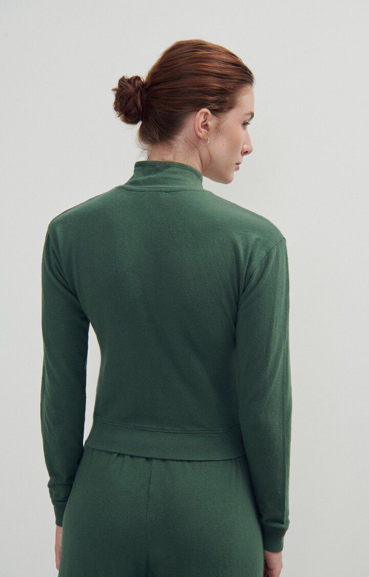 American Vintage Sweat Zippé Femme Rakabay - AMAZONIE 58 Manches Longues Vert - H23