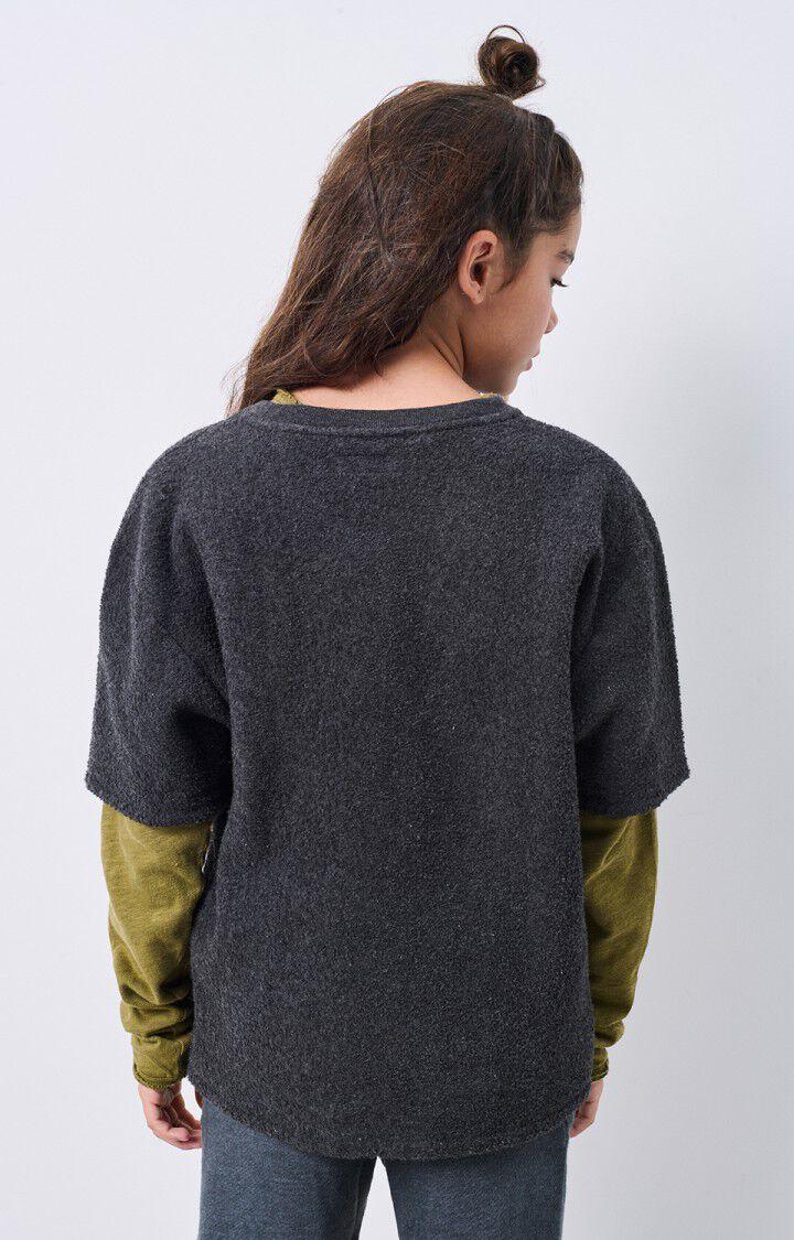 American Vintage T-shirt Enfant Bobypark - ANTHRACITE CHINE 13 Manches Courtes Gris - H24