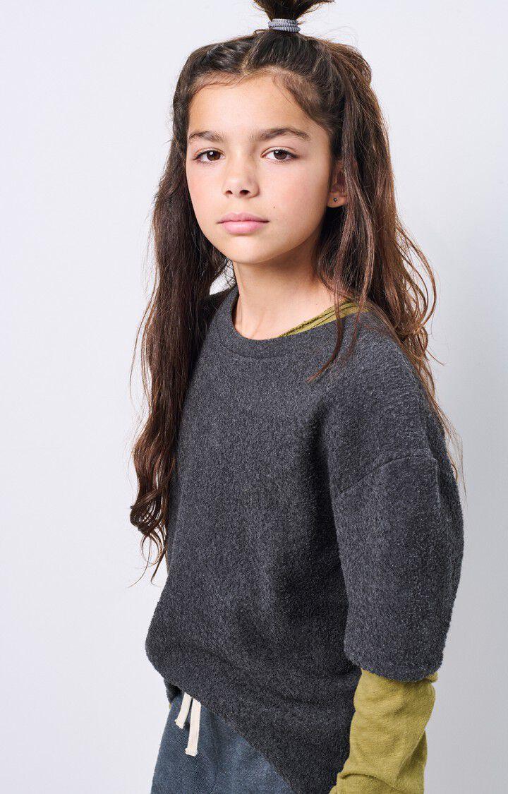 American Vintage T-shirt Enfant Bobypark - ANTHRACITE CHINE 13 Manches Courtes Gris - H24