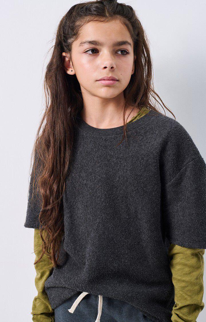 american vintage T-shirt enfant Bobypark - ANTHRACITE CHINE 13 Manches courtes Gris - H24