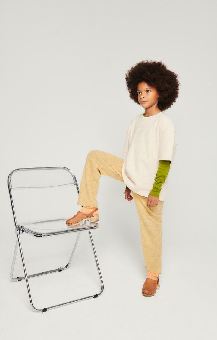 American Vintage T-shirt Enfant Bobypark - ECRU 13 Manches Courtes Beige - E25