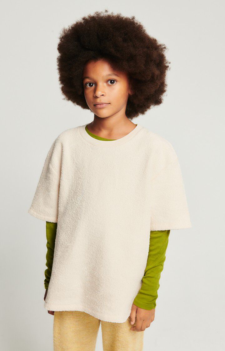 american vintage T-shirt enfant Bobypark - ECRU 13 Manches courtes Beige - E25