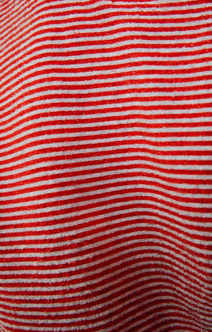 American Vintage T-shirt Enfant Bobypark - RAYURES ROUGES ET GRISES 13 Manches Courtes Rouge - E23