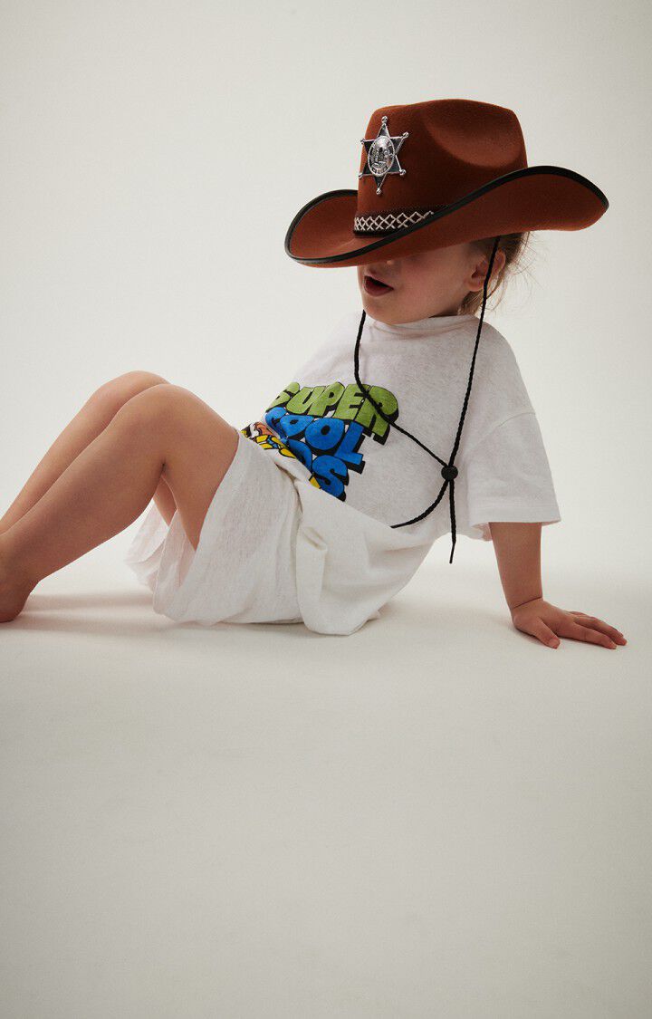 American Vintage T-shirt Enfant Byptow - BLANC 12 Manches Courtes Blanc - E24