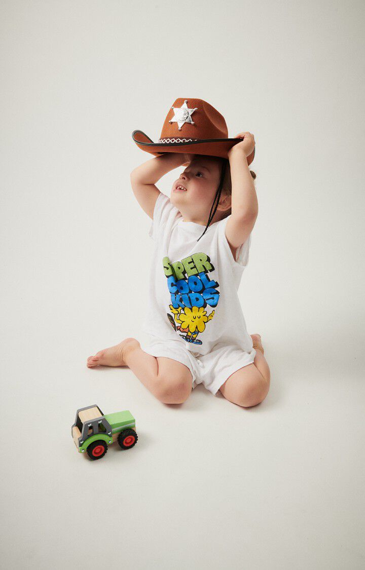 American Vintage T-shirt Enfant Byptow - BLANC 12 Manches Courtes Blanc - E24