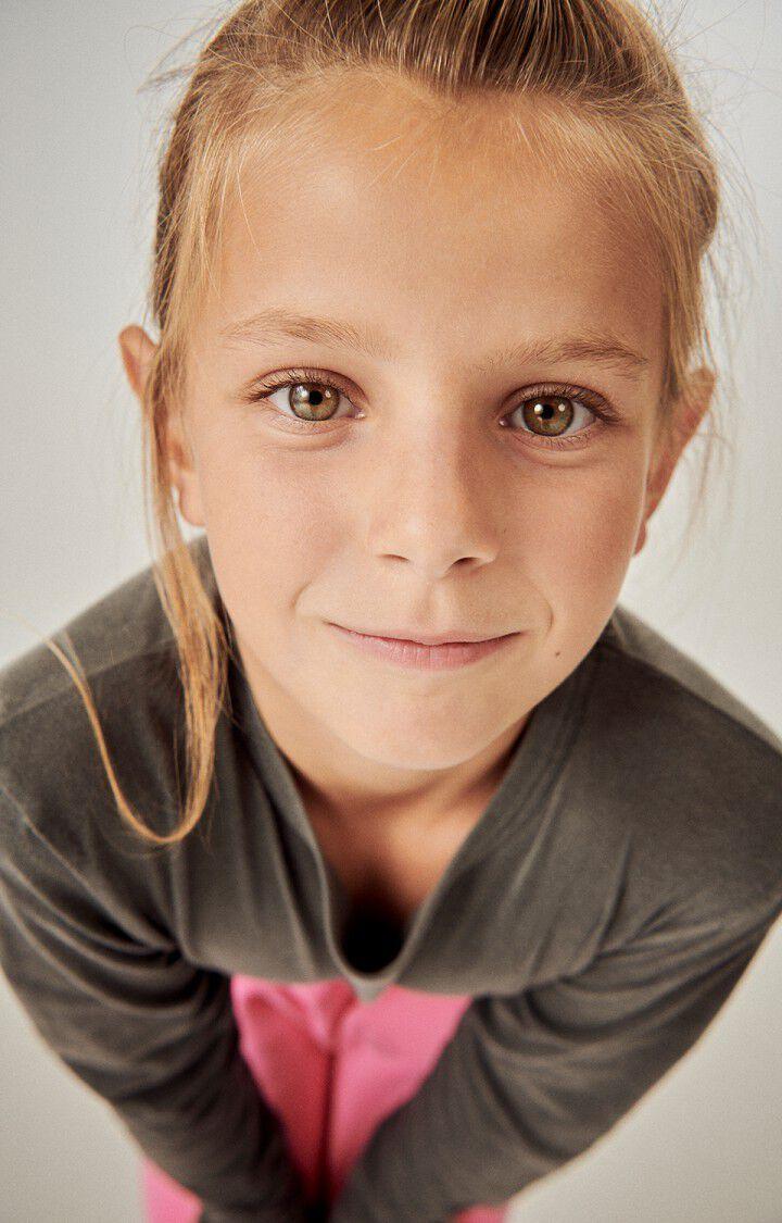 American Vintage T-shirt Enfant Devon - ARDOISE VINTAGE 40 Manches Longues Gris - E24