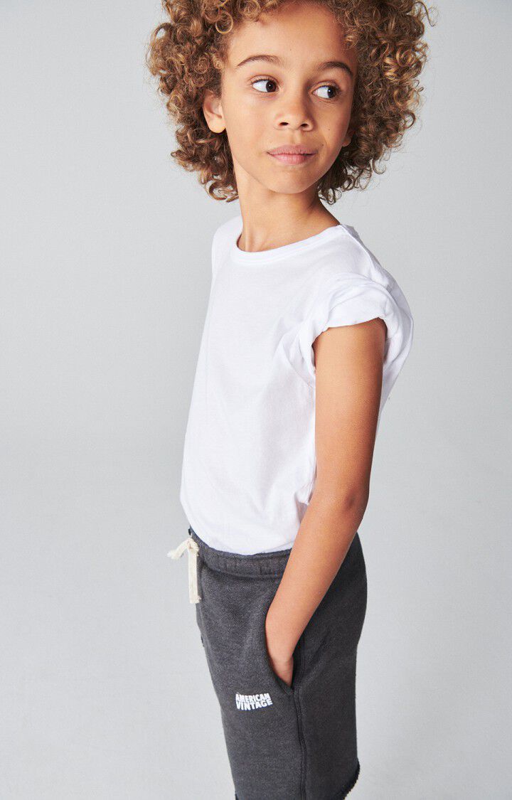 American Vintage T-shirt Enfant Devon - BLANC 11 Manches Courtes Blanc - E24