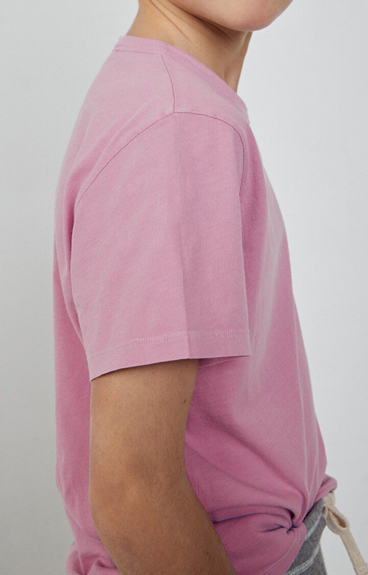 American Vintage T-shirt Enfant Devon - CHAMALLOW VINTAGE 11 Manches Courtes Rose - E23