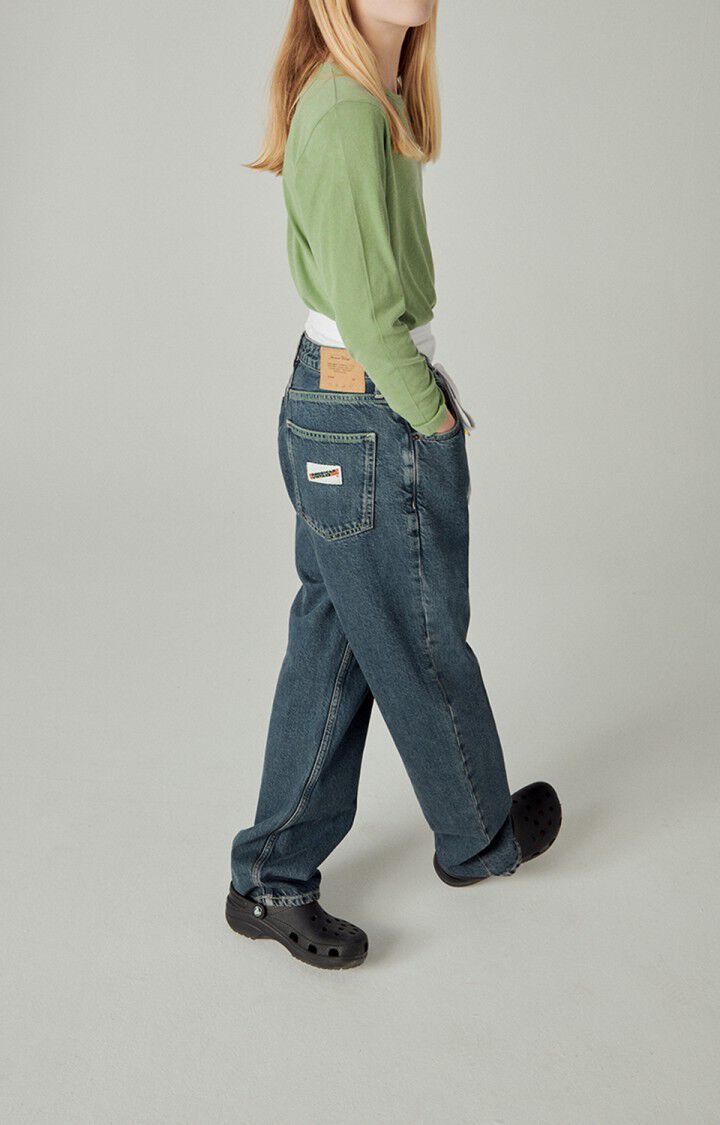 American Vintage T-shirt Enfant Devon - OPALE VINTAGE 40 Manches Longues Vert - E23