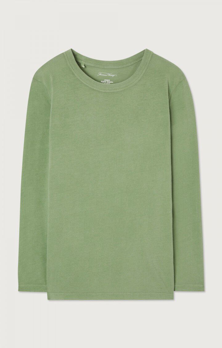 American Vintage T-shirt Enfant Devon - OPALE VINTAGE 40 Manches Longues Vert - E23