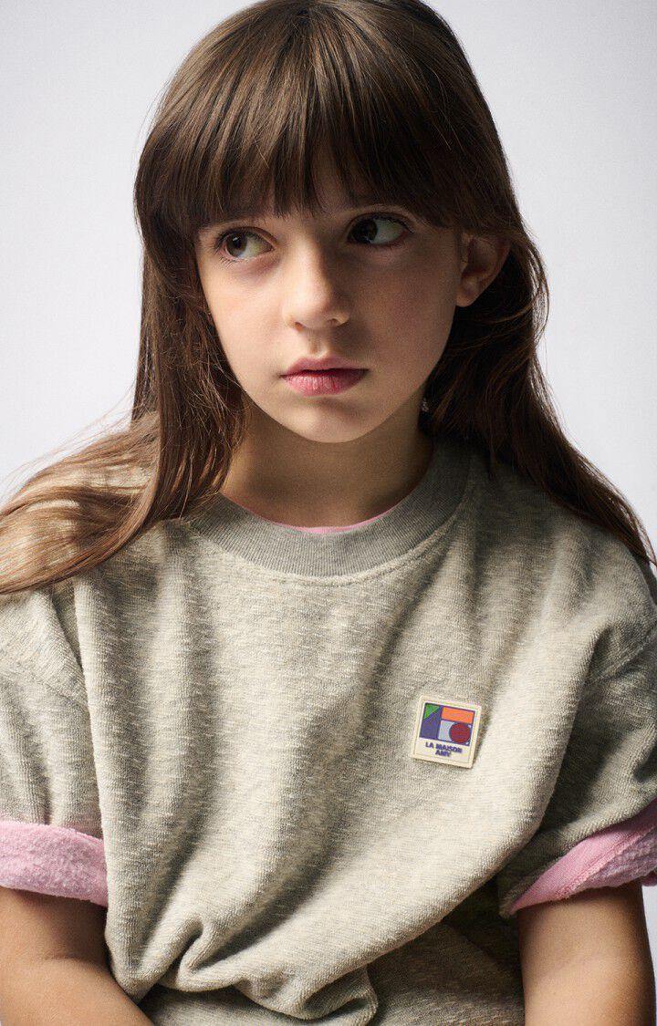 American Vintage T-shirt Enfant Dytown - GRIS CHINE 13 Manches Courtes Gris - E25