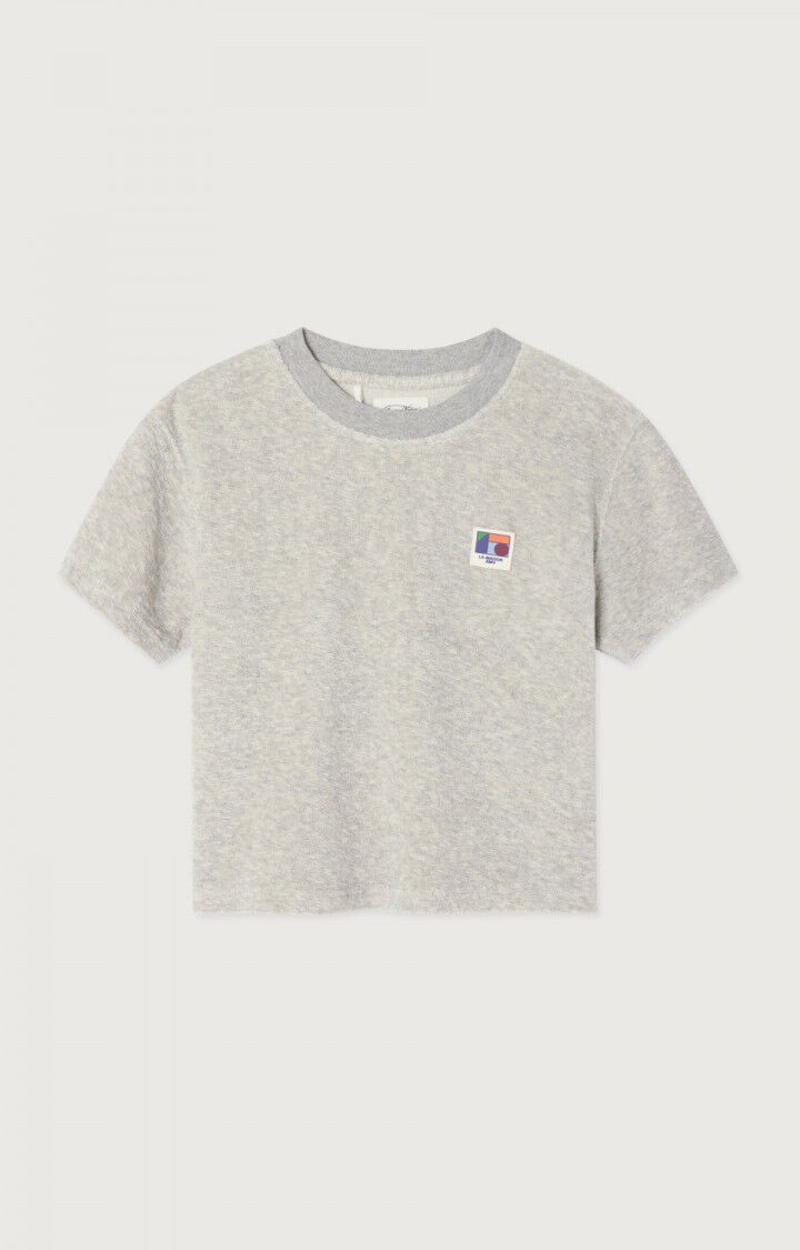 American Vintage T-shirt Enfant Dytown - GRIS CHINE 13 Manches Courtes Gris - E25