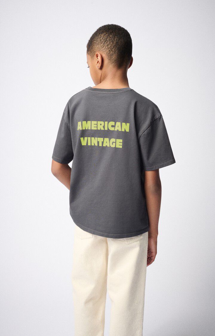 American Vintage T-shirt Enfant Fizvalley - ACIER VINTAGE 12 Manches Courtes Gris - E25
