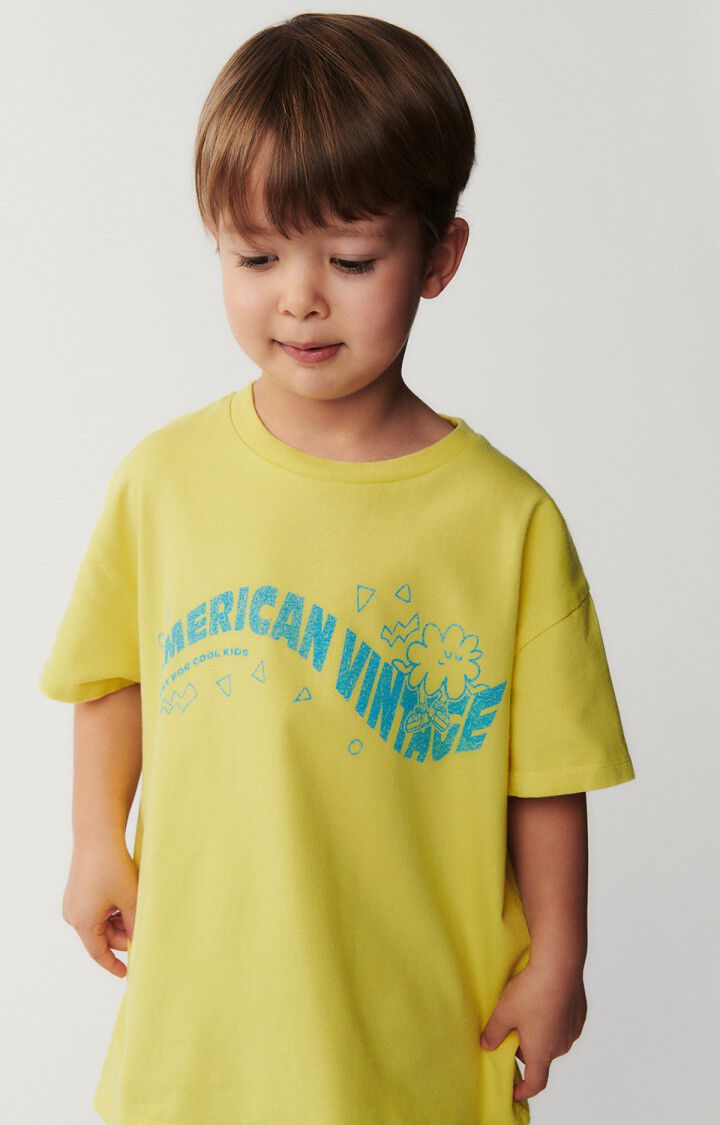 American Vintage T-shirt Enfant Fizvalley - ANANAS VINTAGE 12 Manches Courtes Jaune - E24